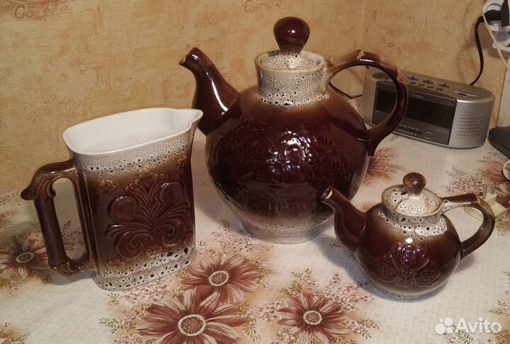 Чайники и молочник керамика СССР