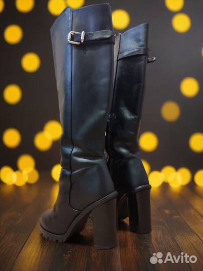 Сапоги еврозима натуральные zara 35-36р(23-23,5см)