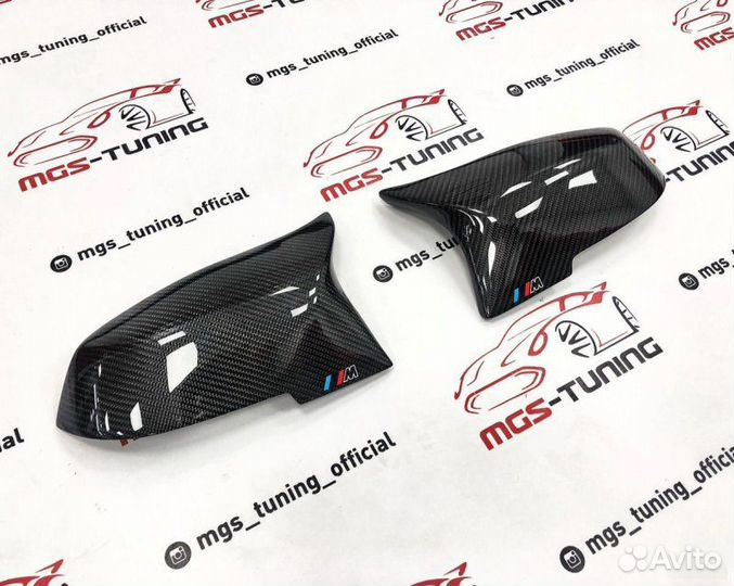 Крышки зеркал м4 стиль BMW f32 с М лого карбон