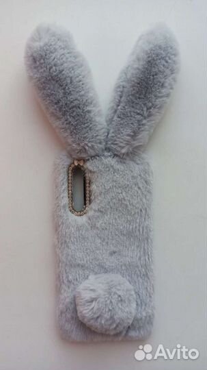 Чехол Realme XT мех, заяц