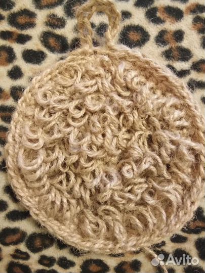 Эко мочалки из джута, ручная работа