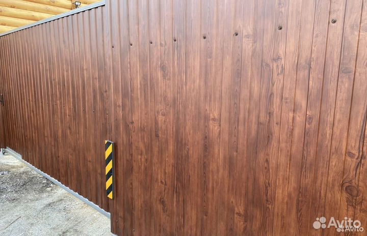 Профнастил для забора с8-оцинк.окраш. под дерево