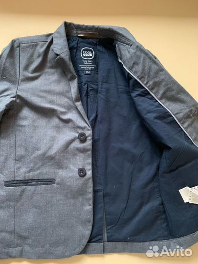 Пиджак серый мальчика 134р coolclub + рубашки