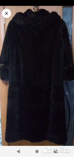Шуба норковая с капюшоном