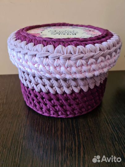 Корзины, органайзеры из трикотажной пряжи
