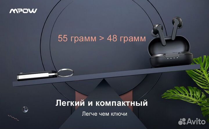 Наушники mpow Mbits S TWS black