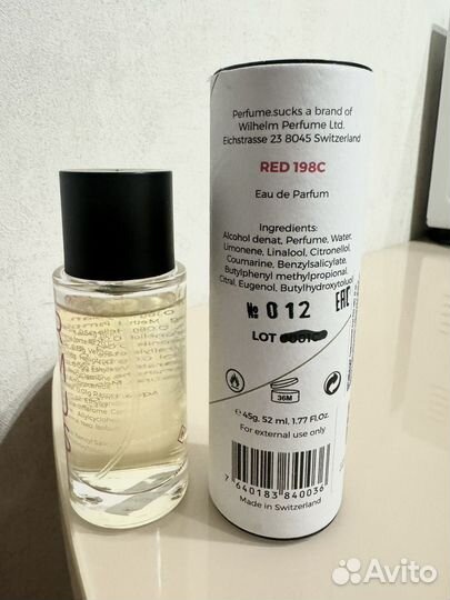 Парфюмерная вода Perfume.Sucks RED 198C