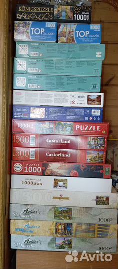Пазлы 1000 деталей, б/у один раз