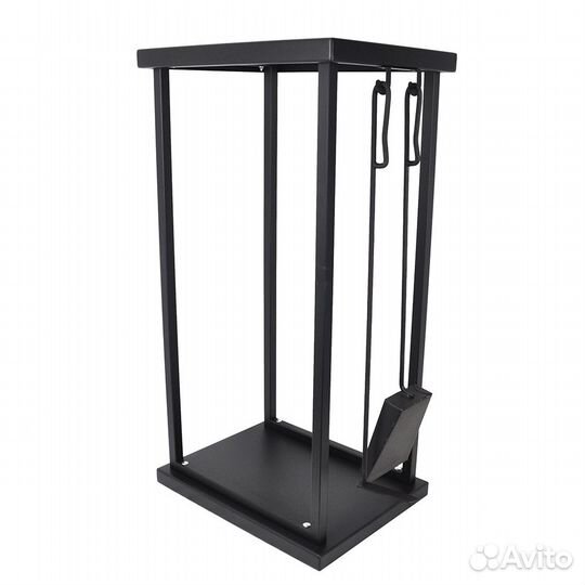 Дровница - полка каминная, с совком и кочергой