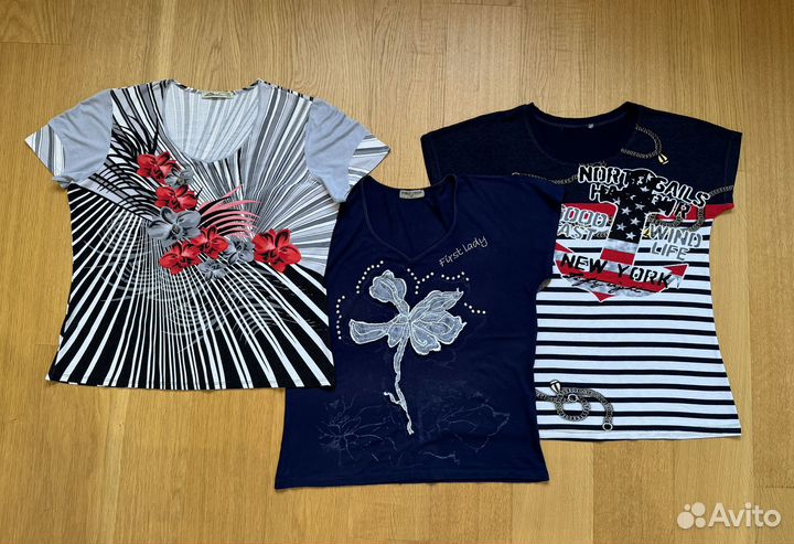 Летние блузки-футболки р.48-50 3шт