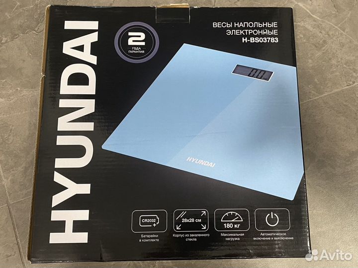 Напольные весы Hyundai H-BS03783, до 180кг