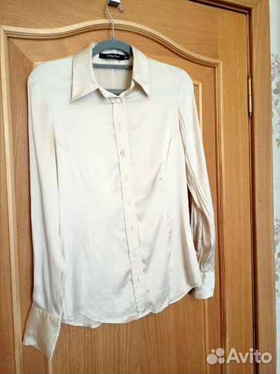 Рубашка шёлк топ на бретелях шелковый