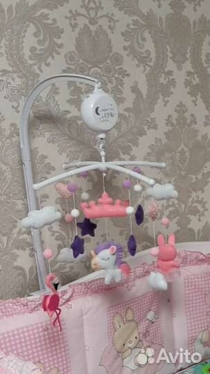 Мобиль на кроватку из фетра