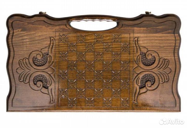 Нарды и шашки резные Великий Эчмиадзин 61 х 64 см бук Армения 62678