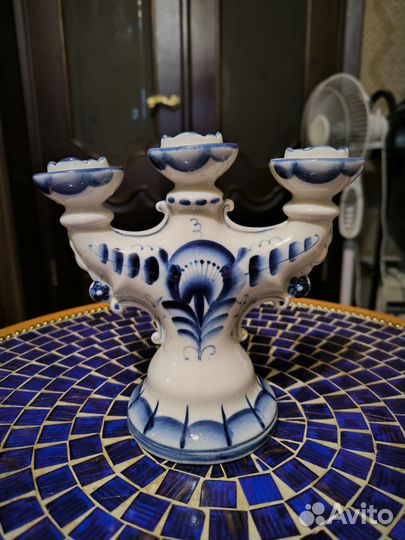 Подсвечник гжель