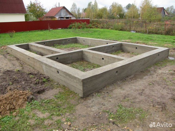 Ленточный фундамент под ключ. Заливка фундамента