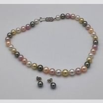 Комплект Mikimoto серьги колье