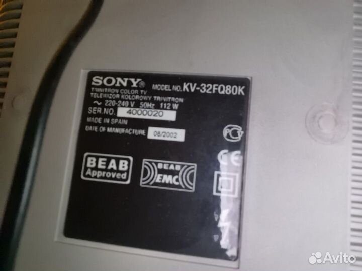 Телевизор Sony trinitron kv-32fq80k