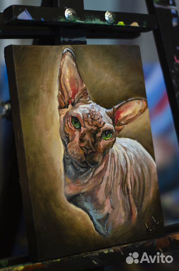 Портрет питомца по фото, картина маслом