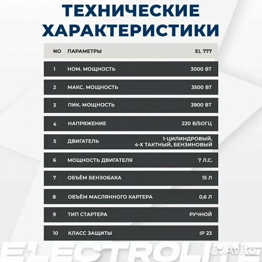 Генератор бензиновый 3.5 кВт