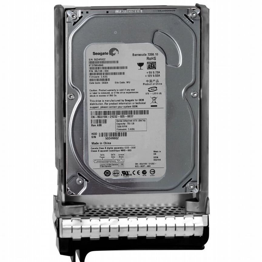 [GU184] Жесткий Диск Dell 750gb Sata2 3.5" Hdd Gu184