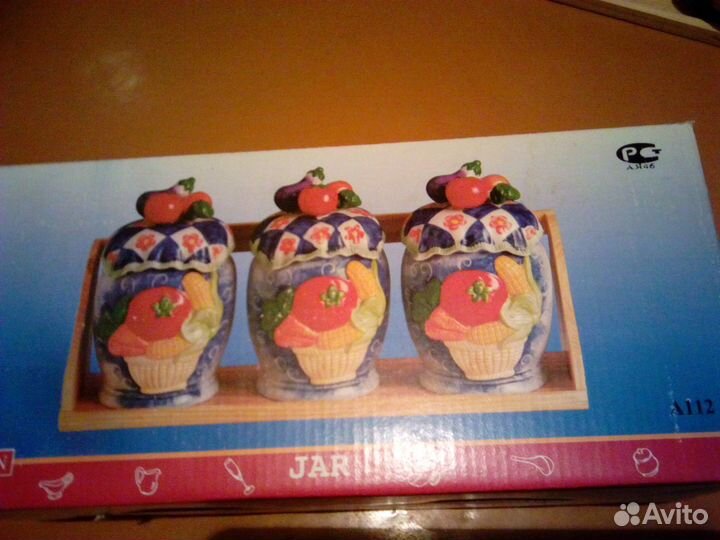 Керамические баночки для сыпучих продуктов