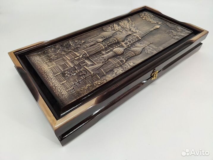 Нарды резные Герб России/Герб СССР