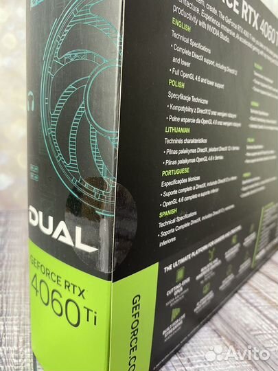 RTX 4060 Ti 8Gb Palit Dual, Новая