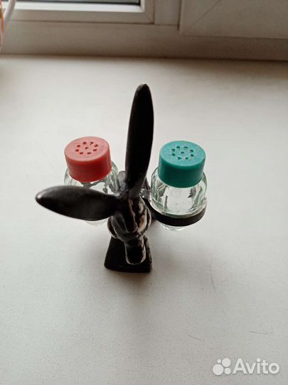 Солонка и перечница бронза СССР