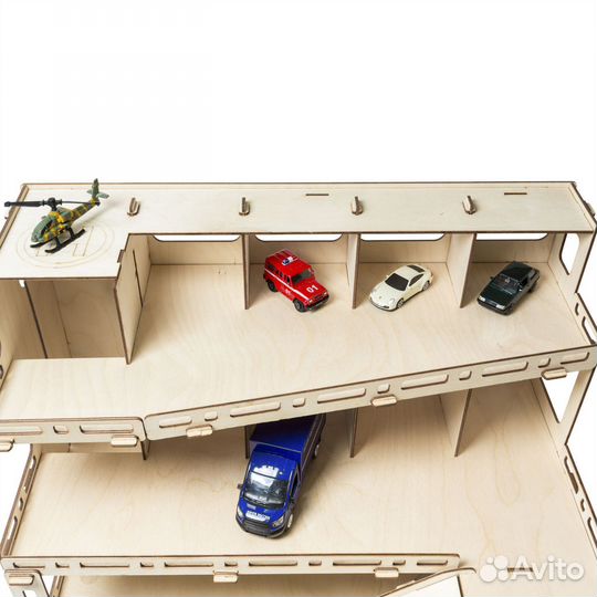 Парковка, Конструктор из дерева, Для машинок, 5+