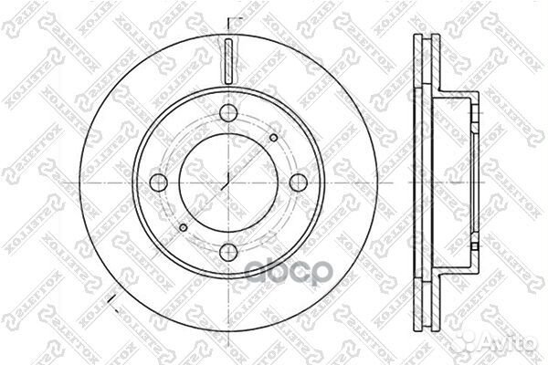 6020-4543V-SX диск тормозной передний Toyota C