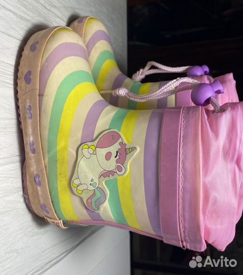 Детские резиновые сапоги 23 размер