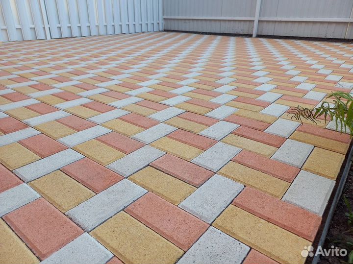 Тротуарная плитка брусчатка 100.200.40