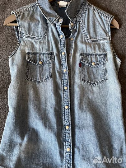 Джинсовая рубашка levis женская