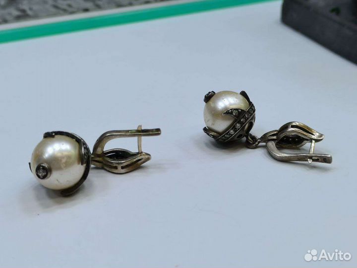 П.8005 Серьги 15.5 гр серебро