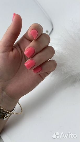 Маникюр с покрытием гель пудрой