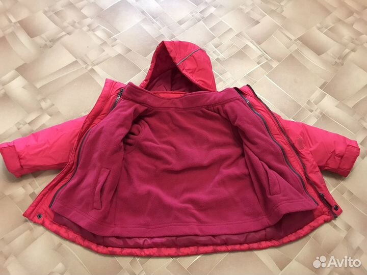 Деми курточка на девочку 104р 3-в-1