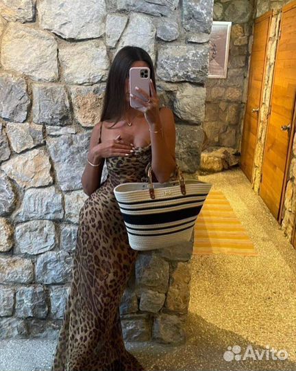 Платье женское леопардовое
