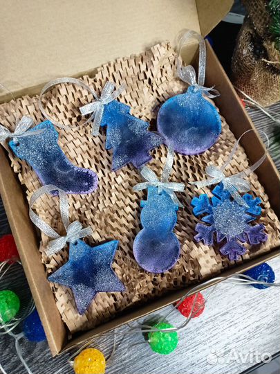Ёлочные игрушки из эпоксидной смолы