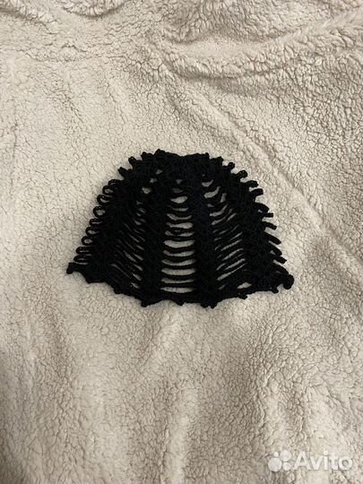 Шапка сетка вязаная, шапочка y2k