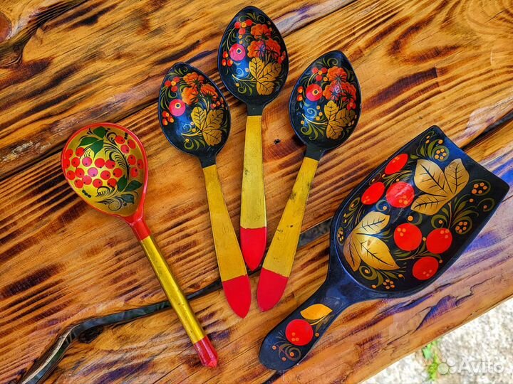 Самовар Хохлома, посуда Хохлома