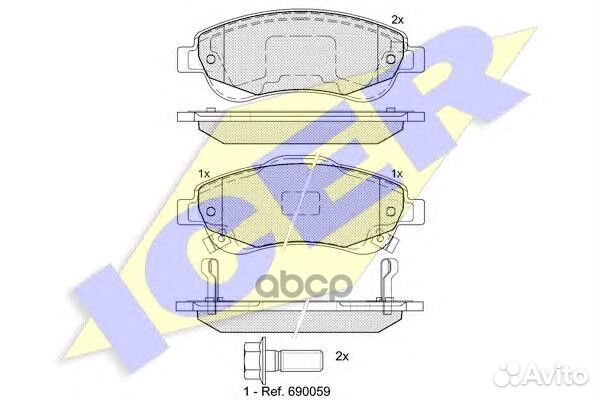 Колодки торм. дисков. Honda CR-V 2.0 2.4 2.2D