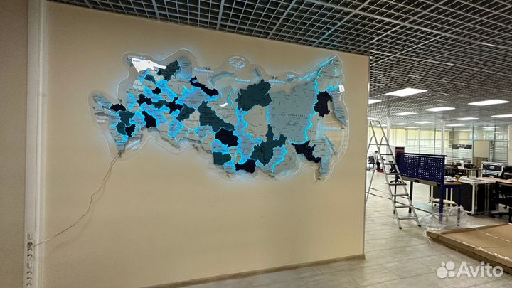 Каpтa Роccии на стену