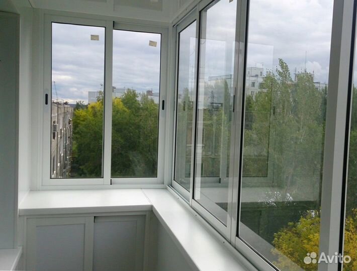 Остекление лоджии 4 метра