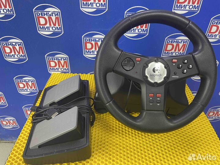 Р) Игровой руль Logitech formula vibration Feedbac