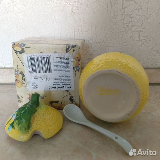 Сахарница керамика 3D лимон