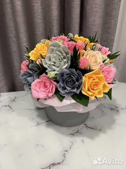 Цветы из гафрированной бумаги