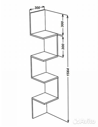 Полка настенная угловая