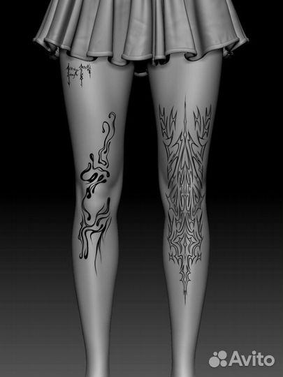 Эскизы тату на заказ Y2K shape