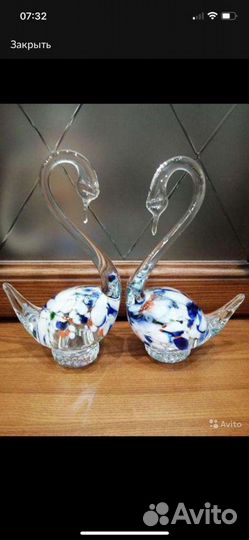 Лебедь хрусталь